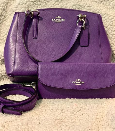 purple coach purses cheap|purple checkered coach purse.